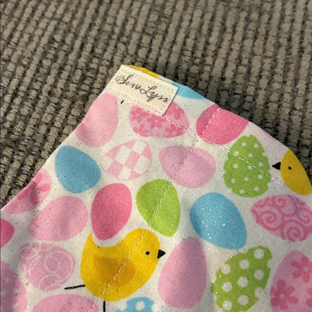 🟣 4/$15 Colorful Easter Egg Dog Bandana NEW reversible slips over a collar
